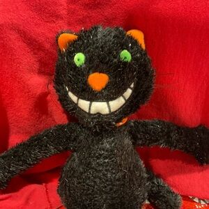 BP—Hallmark Black and Orange Halloween Cat Plush